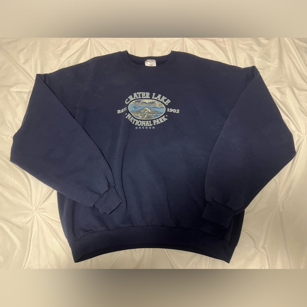 Vintage Crater Lake National Park Oregon Sweatshirt 2XL